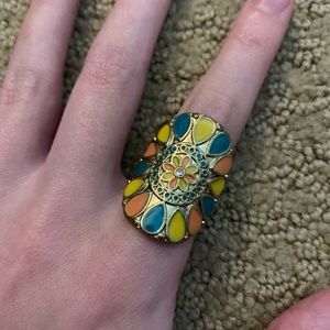 colorful oversized ring